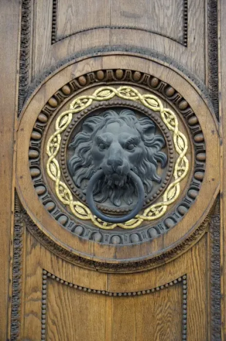 Framed Print : Europe, Austria, Vienna, detail of doorknocker