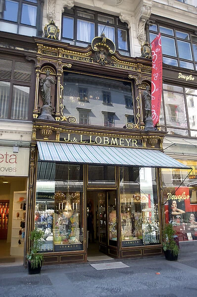 Europe, Austria, Vienna, J. & L. Lobmeyr, crystal and china store