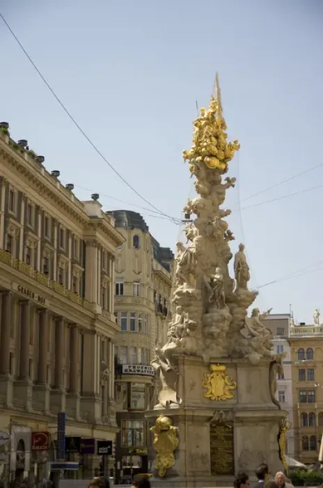 Framed Print : Europe, Austria, Vienna, Pestsaule, sculptured column remembering the plague, Graben Framed Print : Europe, Austria, Vienna, Pestsaule, sculptured column remembering the plague, Graben