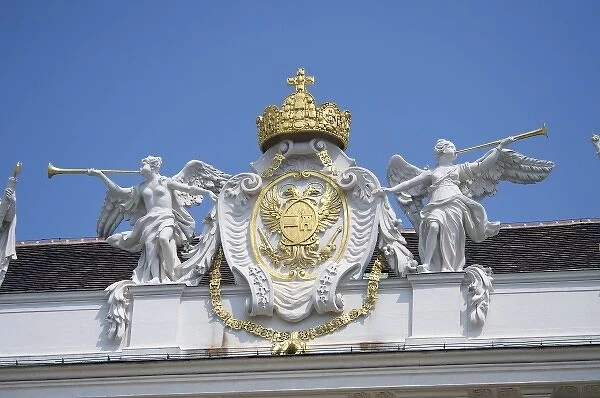Europe, Austria, Vienna, sculpture detail on Hofburg Imperial Palace