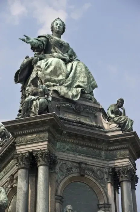 Framed Print : Europe, Austria, Vienna, sculpture of Maria Theresa, Natural History Museum