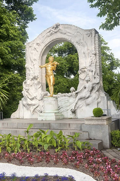 Europe, Austria, Vienna, Stadtpark, Johann Strauss monument
