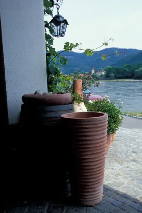 Framed Print : Europe, Austria, Wachau region, Palt, Malat vineyard and winery