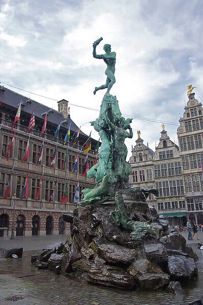 Europe, Belgium, Antwerp. Brabo Fountain