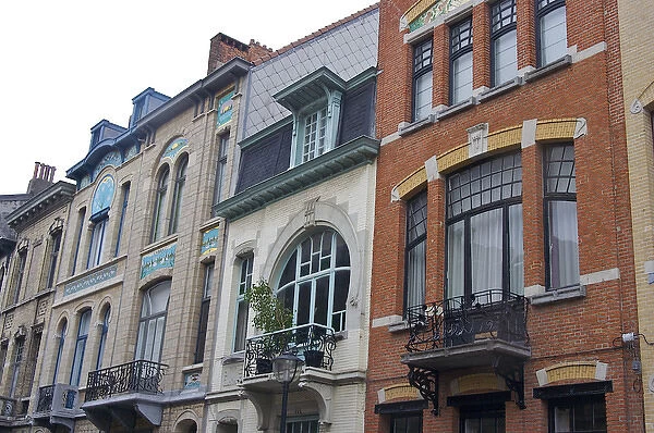 Europe, Belgium, Antwerp. The ecclectic architecture of Antwerps Zurenborg