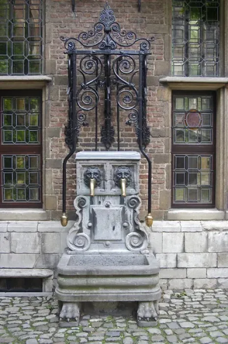 Framed Print : Europe, Belgium, Antwerp. A fountain at the Rubens House, where the painter lived Framed Print : Europe, Belgium, Antwerp. A fountain at the Rubens House, where the painter lived