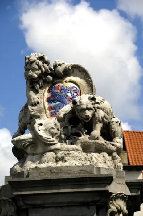 Framed Print : Europe, Belgium, Brugge (aka Brug or Bruge). Historic Brugge, UNESCO World Heritige Site