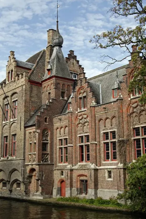 Framed Print : Europe, Belgium, Brugges. Scenic canals of Brugges