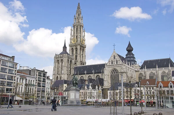Europe, Belgium, Flanders, Antwerp Province, Antwerp, the Groenplaats or green square