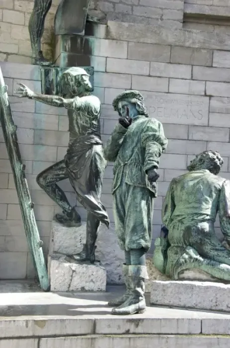 Framed Print : Europe, Belgium, Flanders, Antwerp Province, Antwerp, statues outside cathedral Framed Print : Europe, Belgium, Flanders, Antwerp Province, Antwerp, statues outside cathedral