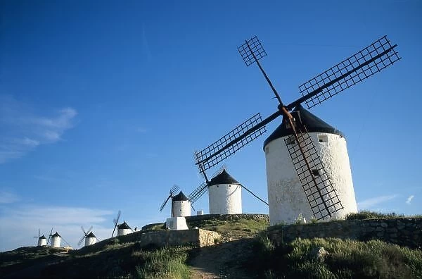 Europe, Consuegra, La Mancha. Windmills