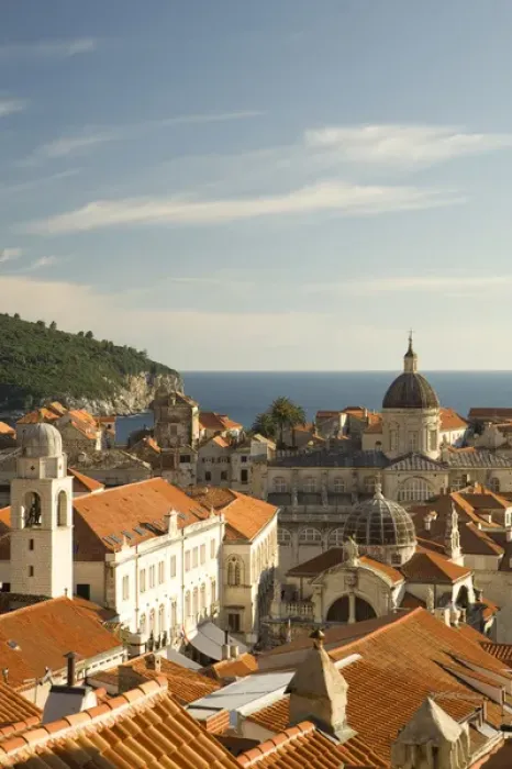 Framed Print : Europe, Croatia, Dalmatia, Dubrovnik. Red tile roofs dominate the old city of Dubrovnik Framed Print : Europe, Croatia, Dalmatia, Dubrovnik. Red tile roofs dominate the old city of Dubrovnik