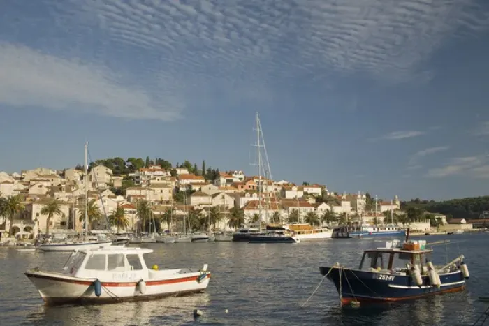 Framed Print : Europe, Croatia, Dalmatia, Hvar Island, Hvar town. Fishing boats in harbor Framed Print : Europe, Croatia, Dalmatia, Hvar Island, Hvar town. Fishing boats in harbor
