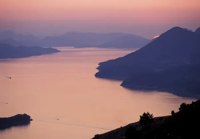 Framed Print : Europe, Croatia, Dalmatian Coast. Sunset Framed Print : Europe, Croatia, Dalmatian Coast. Sunset