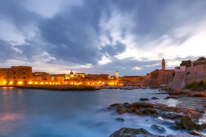 Framed Print : Europe, Croatia, Dubrovnik. Sunset on town. Credit as: Jim Nilsen / Jaynes Gallery / DanitaDelimont Framed Print : Europe, Croatia, Dubrovnik. Sunset on town. Credit as: Jim Nilsen / Jaynes Gallery / DanitaDelimont
