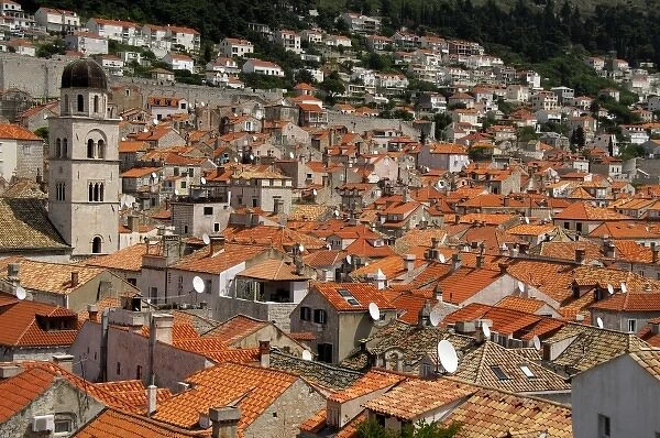 Europe, Croatia. Medieval walled city of Dubrovnik