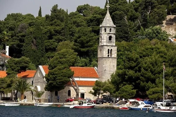Europe, Croatia. Seaside resort town of Cavtat
