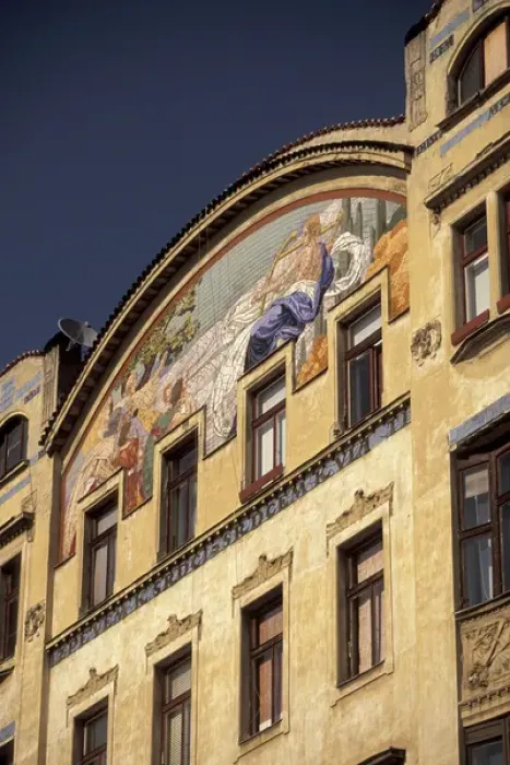 Framed Print : Europe, Czech Republic, Cent. Bohemia, Prague (Praha) Nove Mesto: Rasinova Nebrezi