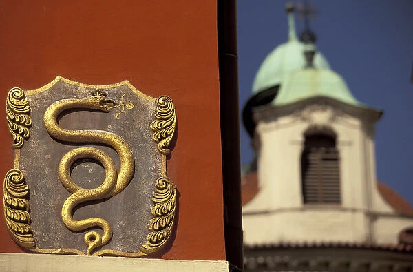 Europe, Czech Republic, Cent. Bohemia, Prague (Praha) Old Town; The Golden Snake (b