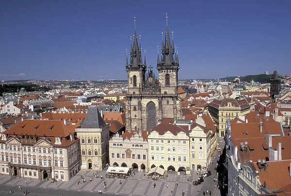 Europe, Czech Republic, Cent. Bohemia, Prague (Praha) Old Town; Church of Our Lady Before Tyn