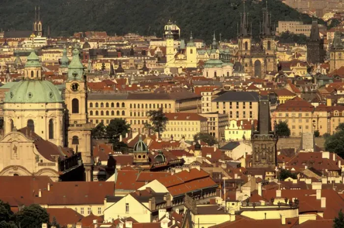 Framed Print : Europe, Czech Republic, Cent. Bohemia, Prague (Praha) Mala Strana and Old Town