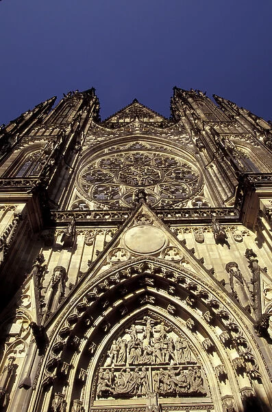 Europe, Czech Republic, Cent. Bohemia, Prague (Praha) Prague Castle St. Vitus Cathedral