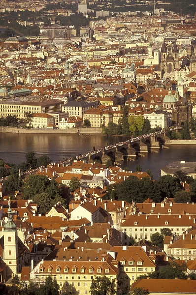 Europe, Czech Republic, Cent. Bohemia, Prague (Praha) Charles Bridge and Old Town