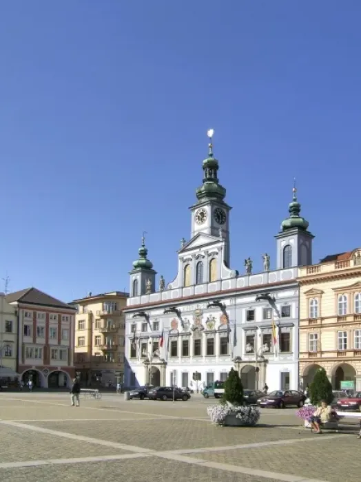 Framed Print : Europe, Czech Republic, Ceske Budejovice. The Town Hall on Otakar II Square in Ceske Framed Print : Europe, Czech Republic, Ceske Budejovice. The Town Hall on Otakar II Square in Ceske