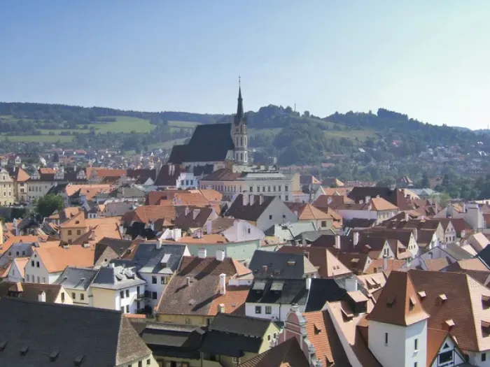 Framed Print : Europe, Czech Republic, Cesky Krumlov. The view of Cesky Krumlov and the surrounding Framed Print : Europe, Czech Republic, Cesky Krumlov. The view of Cesky Krumlov and the surrounding