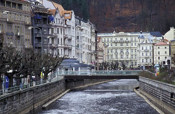 Europe, Czech Republic, Karlovy Vary (Karlsbad) and the Tepla River