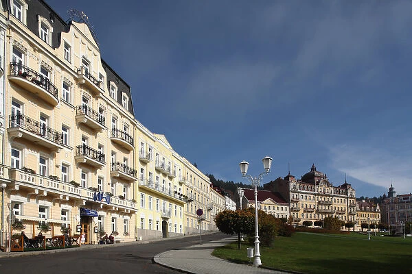 Europe, Czech Republic, Marianske Lazne. Spa hotels in town