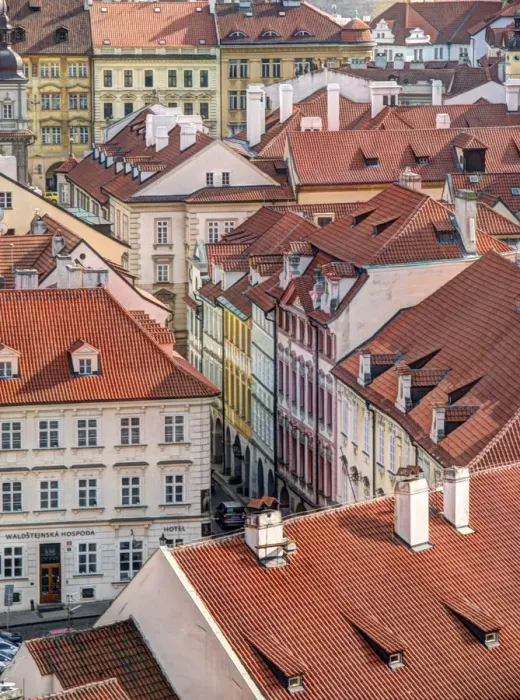 Framed Print : Europe, Czech Republic, Prague. Prague rooftops as seen from above Framed Print : Europe, Czech Republic, Prague. Prague rooftops as seen from above