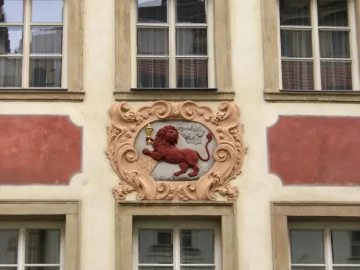Framed Print : Europe, Czech Republic, Prague. Number 41 on Nerudova Street in Prague, Czech Republic