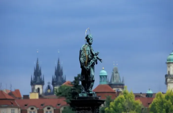 Framed Print : Europe, Czech Republic, Prague, monument and castle