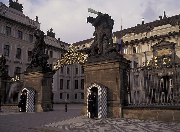 Europe, Czech Republic, Prague. Prague Castle- Presidential Palace (Medium Format)