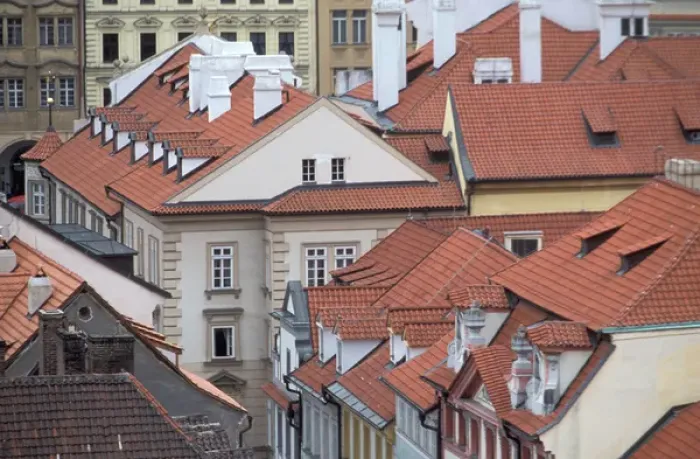 Framed Print : Europe, Czech Republic, Prague, rooftops Framed Print : Europe, Czech Republic, Prague, rooftops