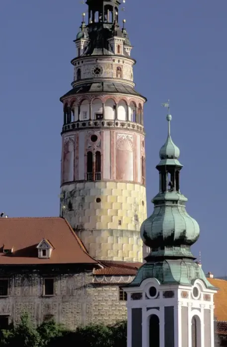 Framed Print : Europe, Czech Republic, South Bohemia, Cesky Krumlov Round Tower of Krumlov Chateau Framed Print : Europe, Czech Republic, South Bohemia, Cesky Krumlov Round Tower of Krumlov Chateau