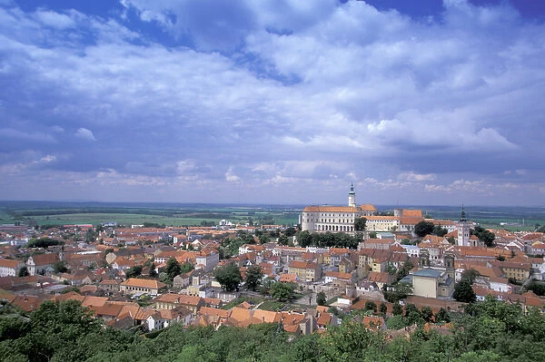Europe, Czech Republic, South Moravia, Mikulov (Palava Region) Town view