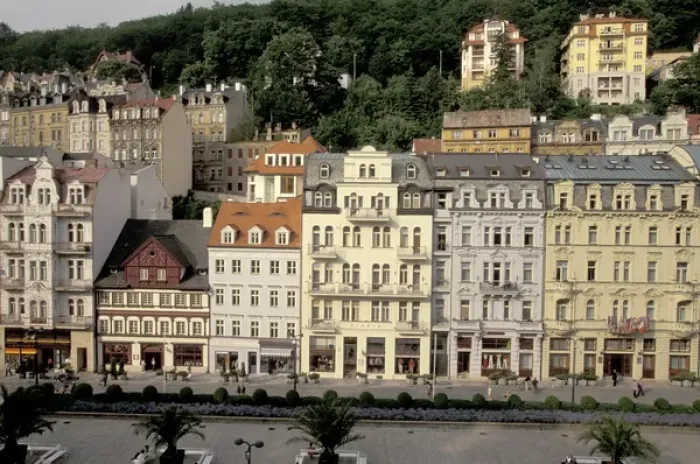 Framed Print : Europe, Czech Republic, West Bohemia, Karlovy Vary (Carlsbad) I. P. Pavlova St