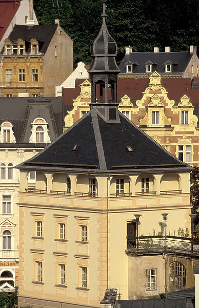 Europe, Czech Republic, West Bohemia, Karlovy Vary (Carlsbad) Castle Tower (Zamecka Vez)