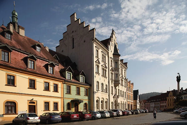 Europe, Czech Republic, West Bohemia, city of Loket. The Market Square of Loket