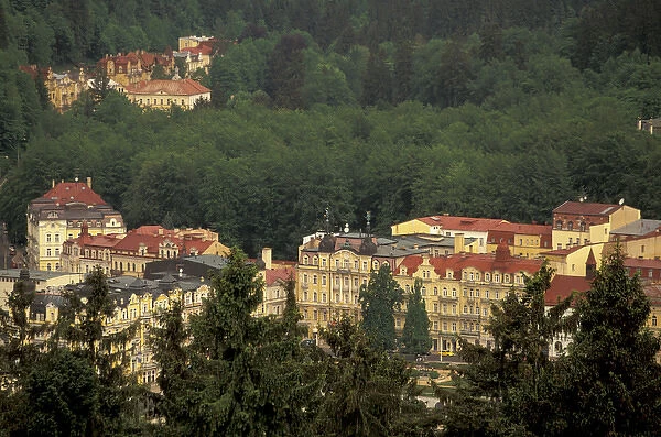 Europe, Czech Republic, West Bohemia Marianske Lazne - (Marienbad); Resort view