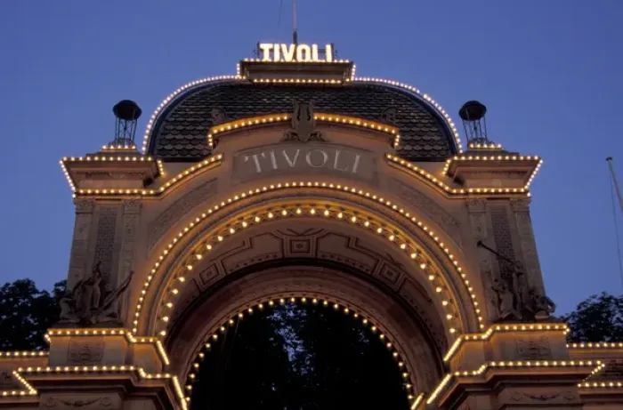 Framed Print : Europe, Denmark, Copenhagen. Tivoli entrance Framed Print : Europe, Denmark, Copenhagen. Tivoli entrance