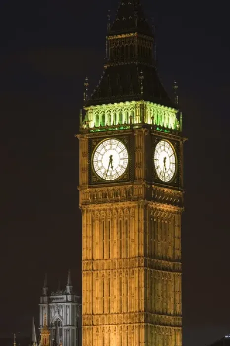 Framed Print : Europe, ENGLAND-London: Big Ben Detail / Evening Framed Print : Europe, ENGLAND-London: Big Ben Detail / Evening