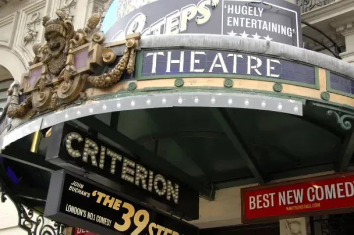 Framed Print : Europe, England, London. Londons popular theatre district, Criterion Theatre