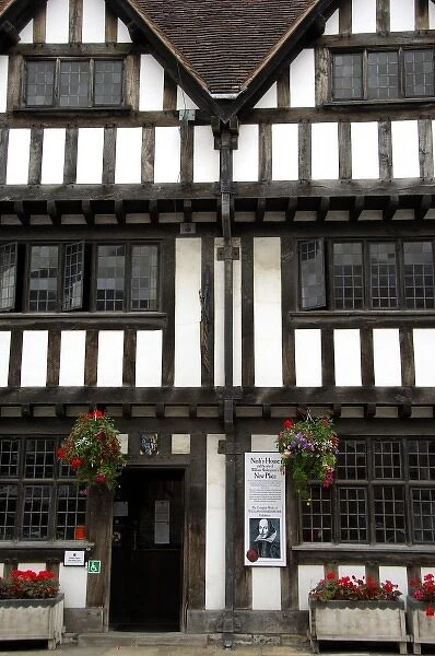 Europe, England, Midlands, Warwickshire, Stratford-upon-Avon. New Place, where Shakespeare died