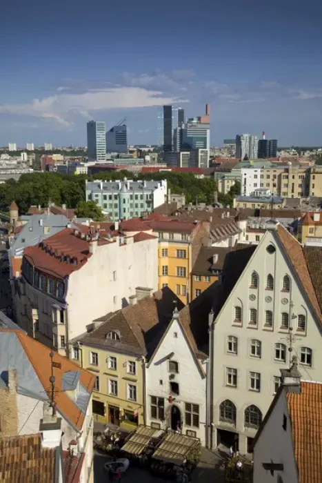 Framed Print : Europe, Estonia, Tallinn. Overview of city Framed Print : Europe, Estonia, Tallinn. Overview of city