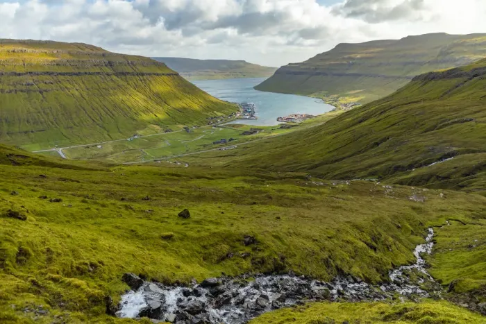 Framed Print : Europe, Faroe Islands. View of Kollafjordur on the island of Streymoy Framed Print : Europe, Faroe Islands. View of Kollafjordur on the island of Streymoy