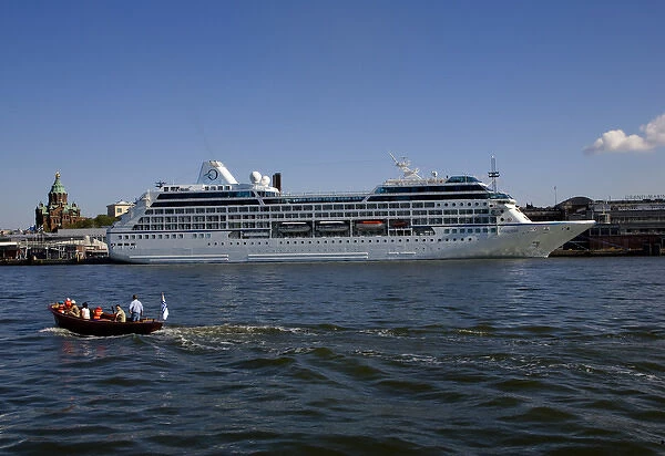 Europe, Finland, Helsinki. Oceania Insignia cruise ship in the Port of Helsinki