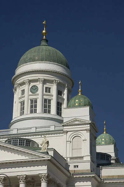 Europe, Finland, Helsinki. View of the Lutheran Cathedral (Tuomiokirkko ). Credit as